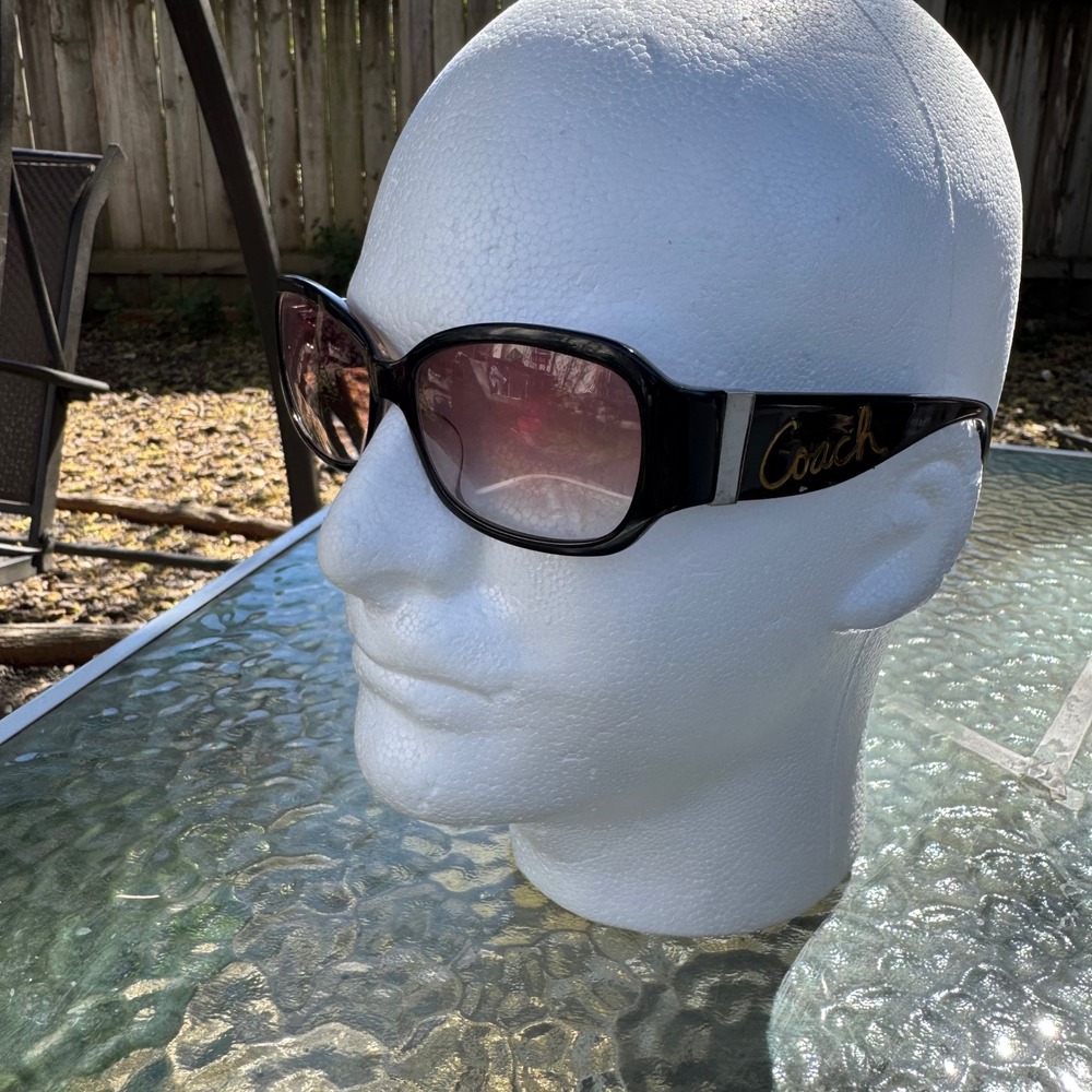 Coach Whitney S495 Black Rectangular Sunglasses w… - image 8